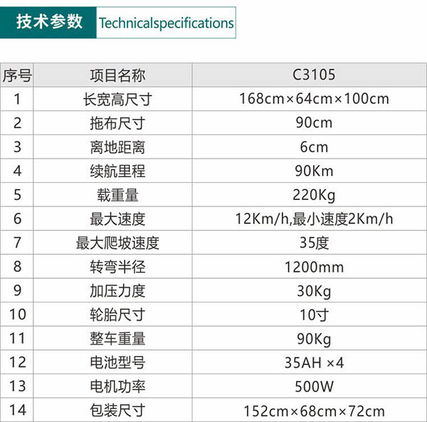 电动桑珠孜尘推车C3105